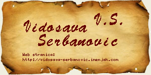 Vidosava Šerbanović vizit kartica